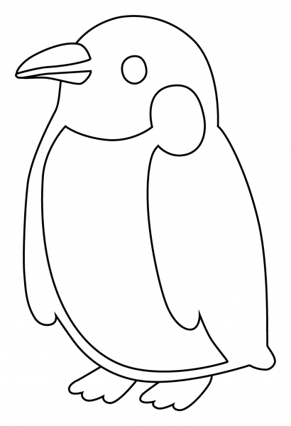 Penguin Emoji coloring page image