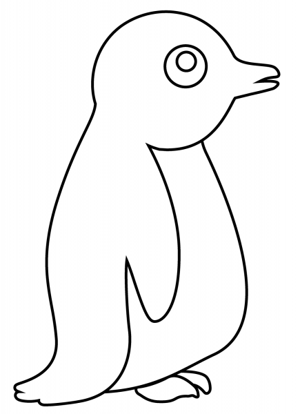 Penguin Emoji coloring page image