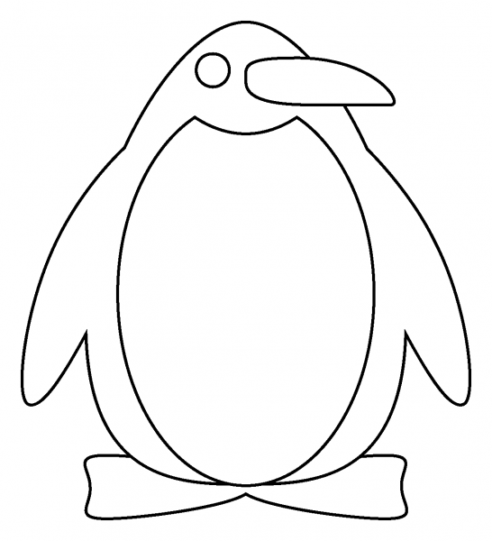 Penguin Emoji coloring page image