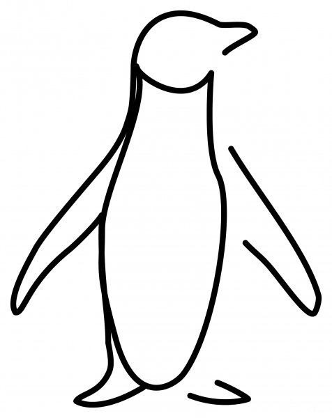 Penguin Emoji coloring page image