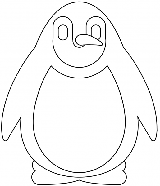 Penguin Emoji coloring page image