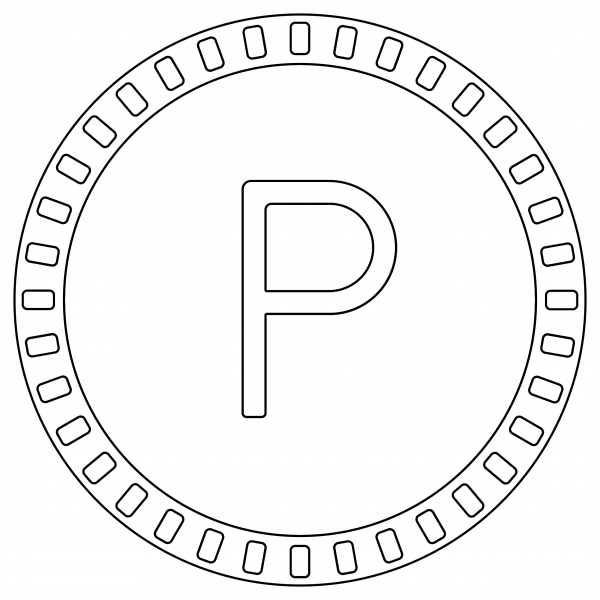 Penny coloring page image