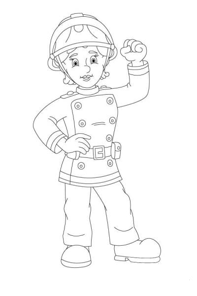 Penny Has Raised Her Fist In Triumph coloring page image