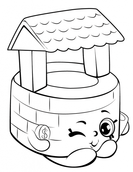 Penny Wishing Well Shopkin coloring page image