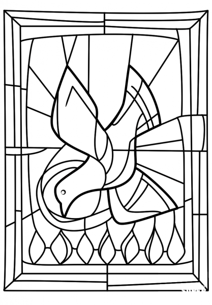 Pentecost Seven Gifts of the Holy Spirit coloring page image