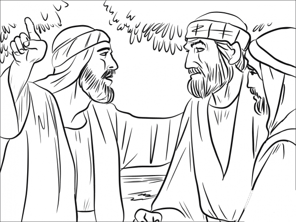 People Asked Peter to Help Dorcas coloring page image