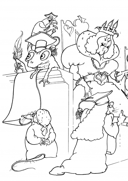 People Of Wonderland  coloring page image