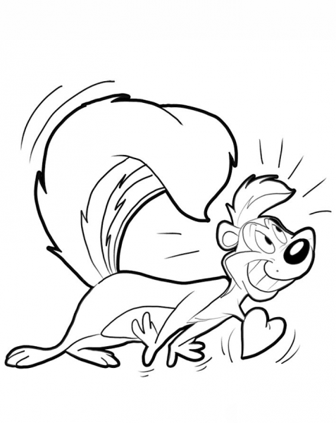PepÃ© Le Pew coloring page image