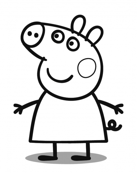 Peppa Pig coloring page image