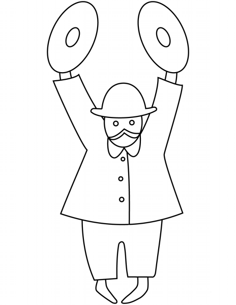 Percussion Player coloring page image