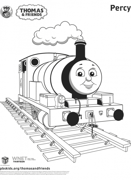 Percy from Thomas & Friends coloring page image