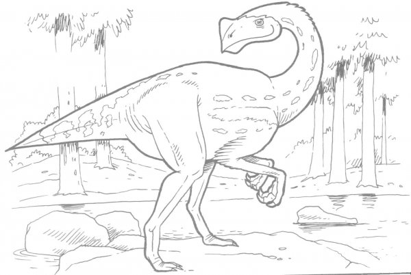 Pergrasylis Dinosaur  coloring page image