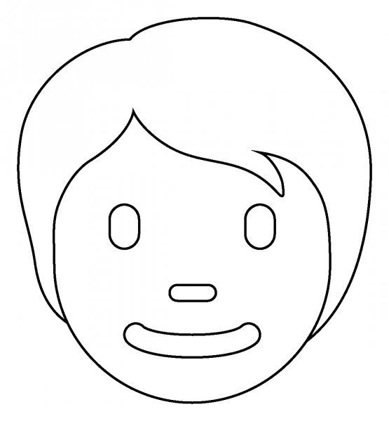 Person Blond Hair Emoji coloring page image