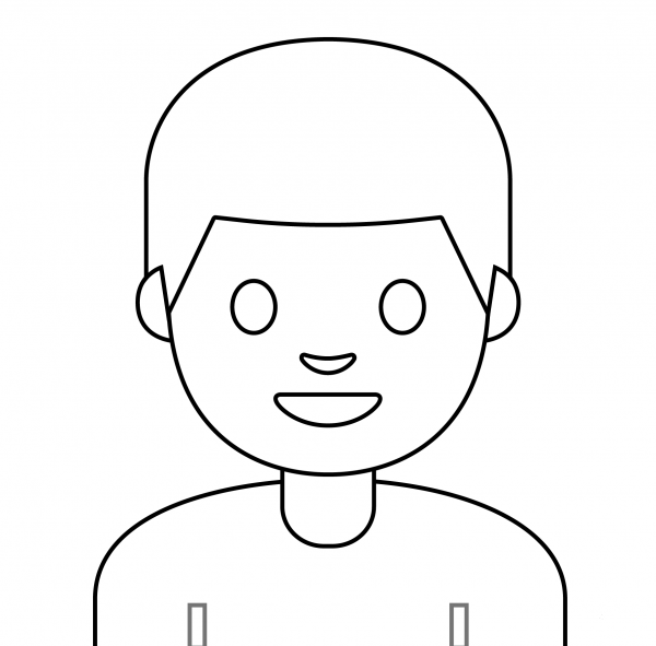Person Blond Hair Emoji coloring page image
