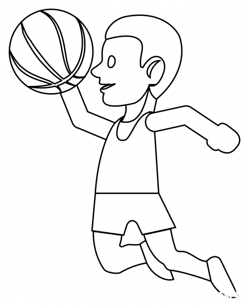 Person Bouncing Ball coloring page image