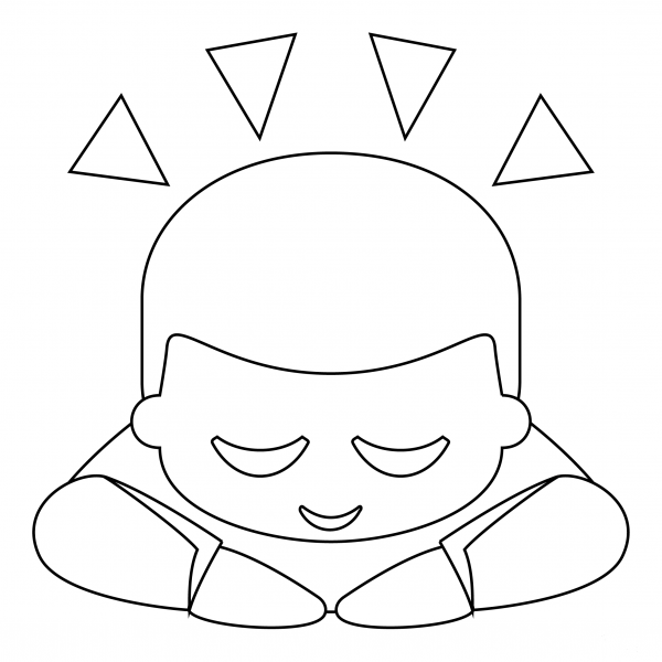 Person Bowing coloring page image