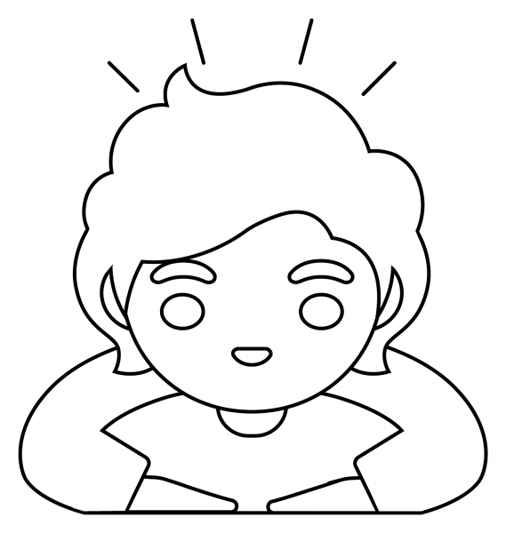 Person Bowing Emoji coloring page image