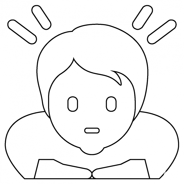 Person Bowing Emoji coloring page image