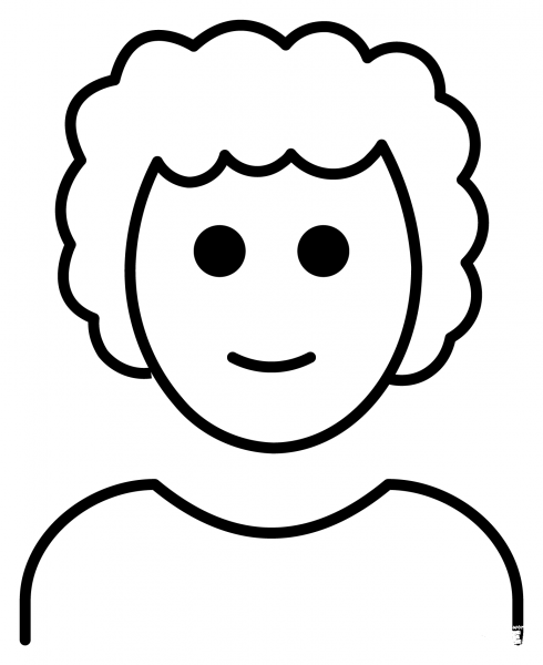 Person Curly Hair Emoji coloring page image
