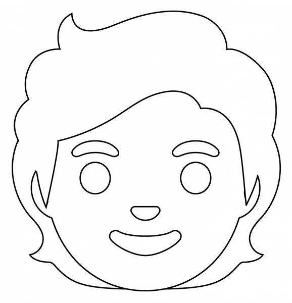 Person Emoji coloring page image
