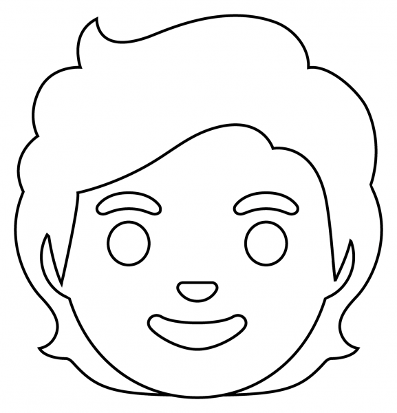 Person Emoji coloring page image