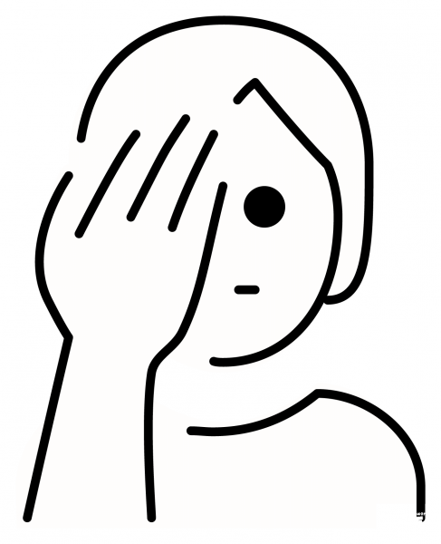 Person Facepalming Emoji coloring page image