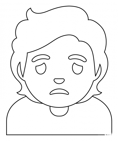 Person Frowning Emoji coloring page image