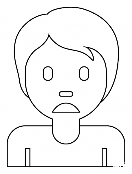 Person Frowning Emoji coloring page image