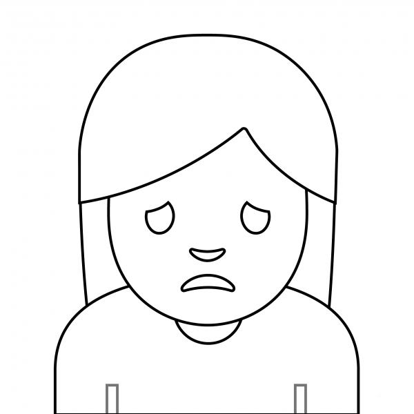 Person Frowning Emoji coloring page image