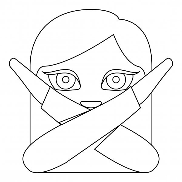 Person Gesturing No coloring page image