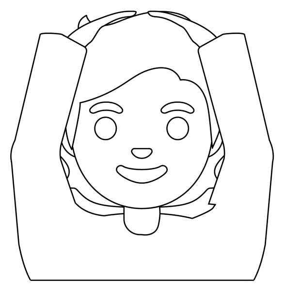 Person Gesturing Ok Emoji coloring page image