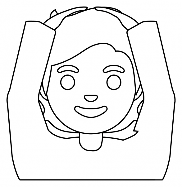 Person Gesturing Ok Emoji coloring page image
