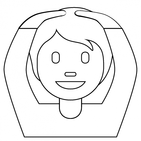 Person Gesturing Ok Emoji coloring page image