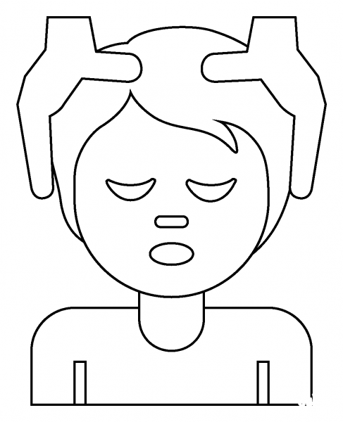 Person Getting Massage Emoji coloring page image