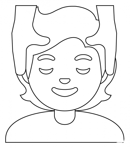 Person Getting Massage Emoji coloring page image