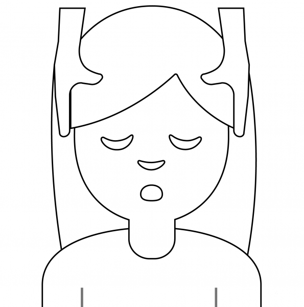 Person Getting Massage Emoji coloring page image