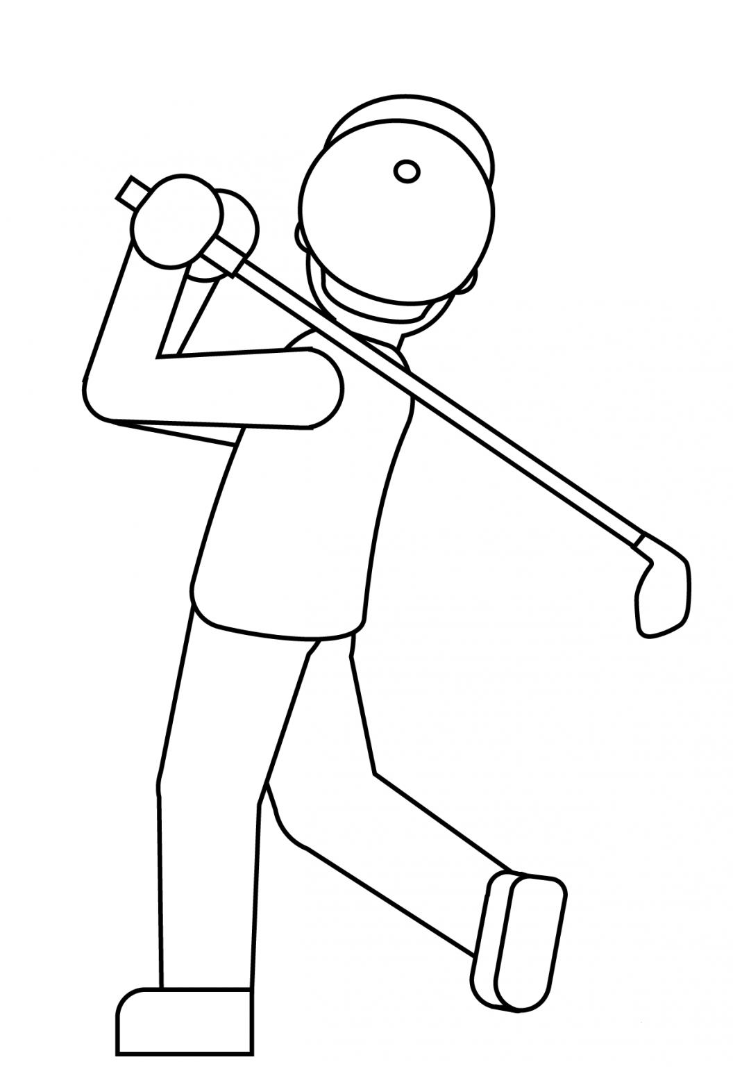Person Golfing Emoji coloring page - ColouringPages