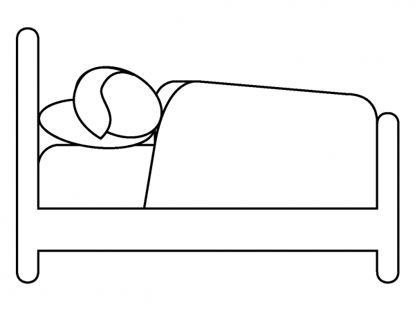 Person in Bed Emoji coloring page image