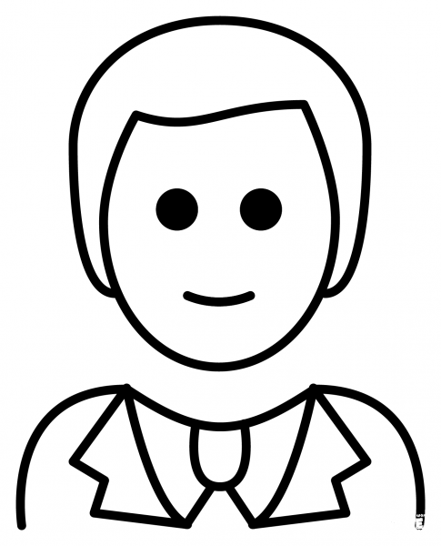 Person in Tuxedo Emoji coloring page image