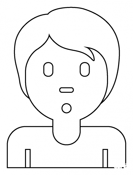 Person Pouting Emoji coloring page image