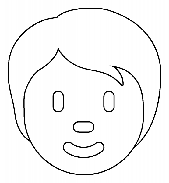 Person Red Hair Emoji coloring page image