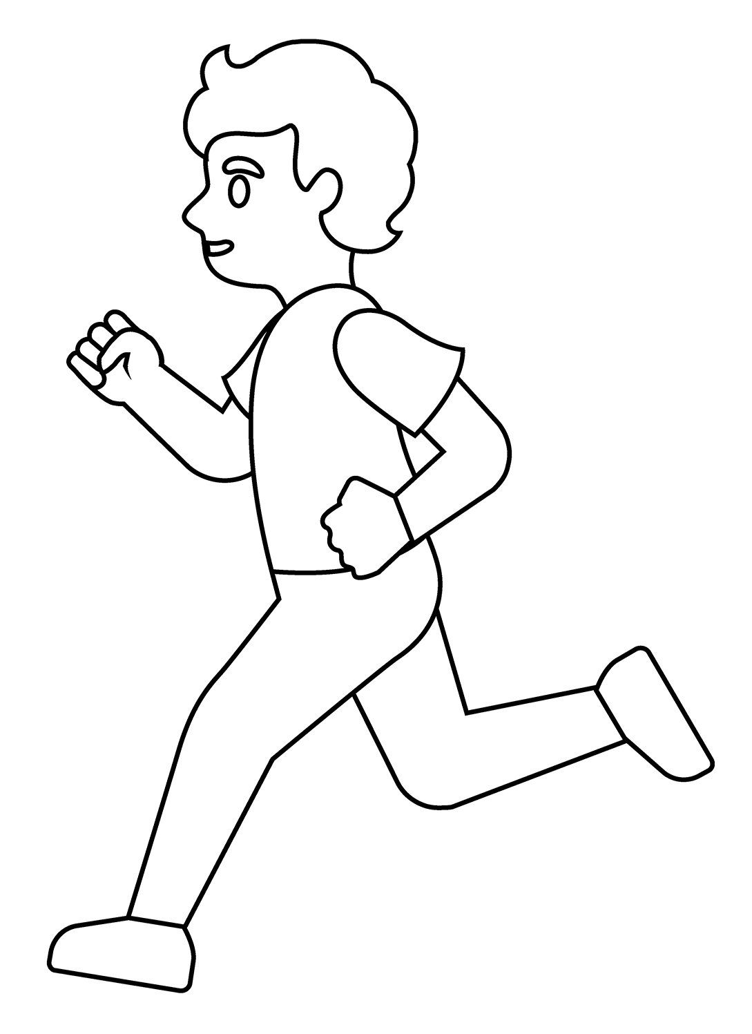 Person Running Emoji coloring page - ColouringPages