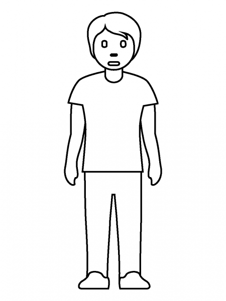 Person Standing Emoji coloring page image
