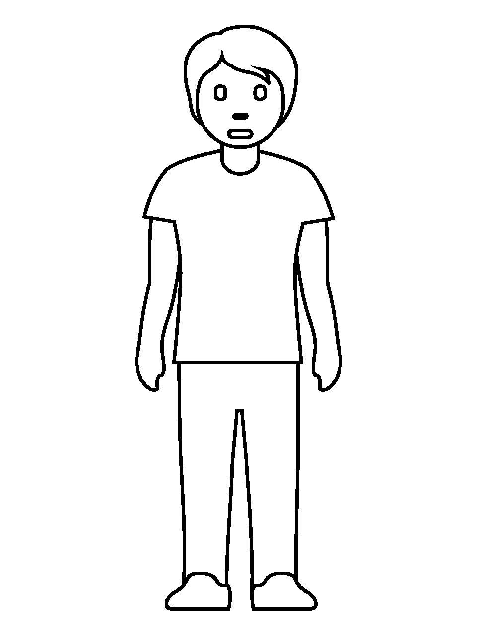 Person Standing Emoji coloring page - ColouringPages