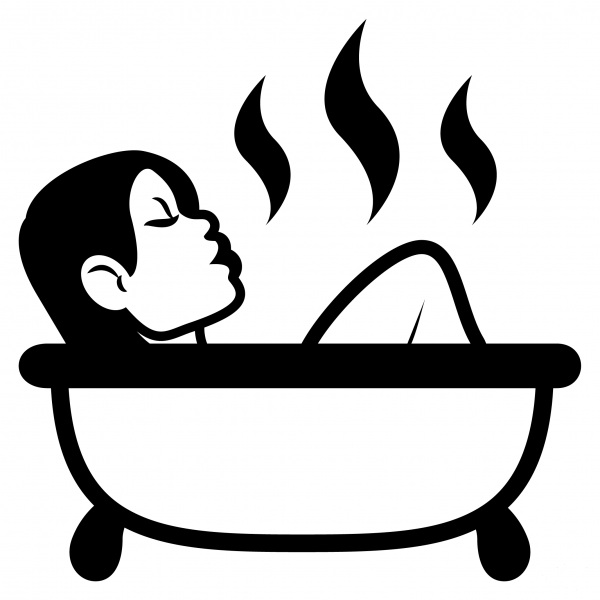 Person Taking Bath Emoji coloring page image
