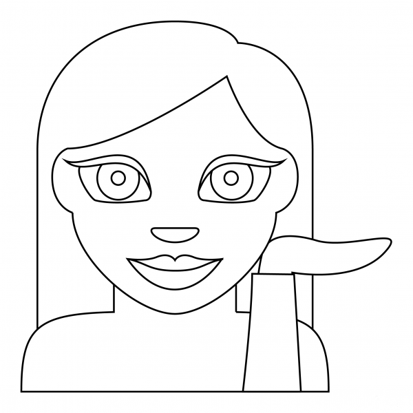 Person Tipping Hand coloring page image