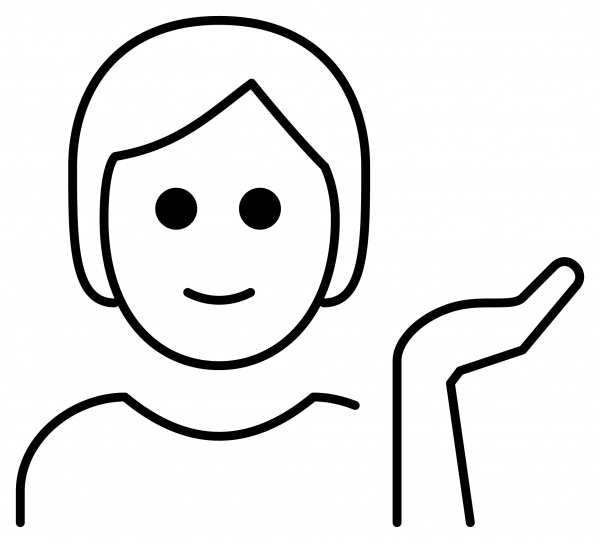 Person Tipping Hand Emoji coloring page image