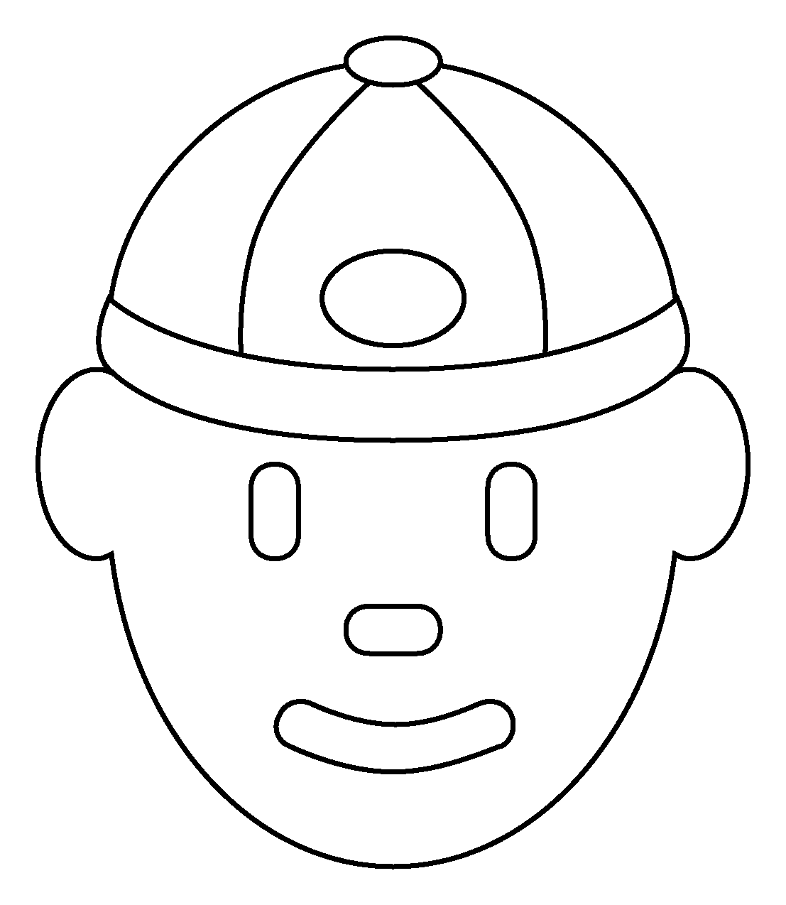 Person with Skullcap Emoji coloring page - ColouringPages