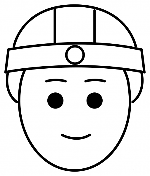 Person with Skullcap Emoji coloring page image