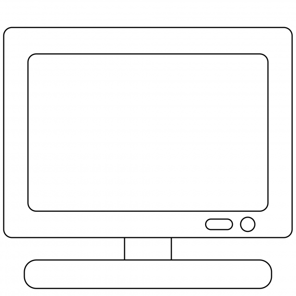 Personal Computer Emoji coloring page image